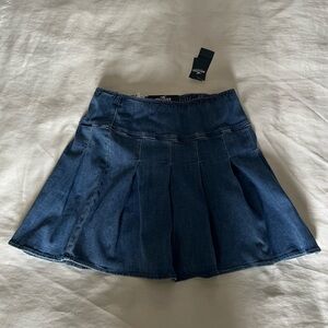 High rise denim skirt
